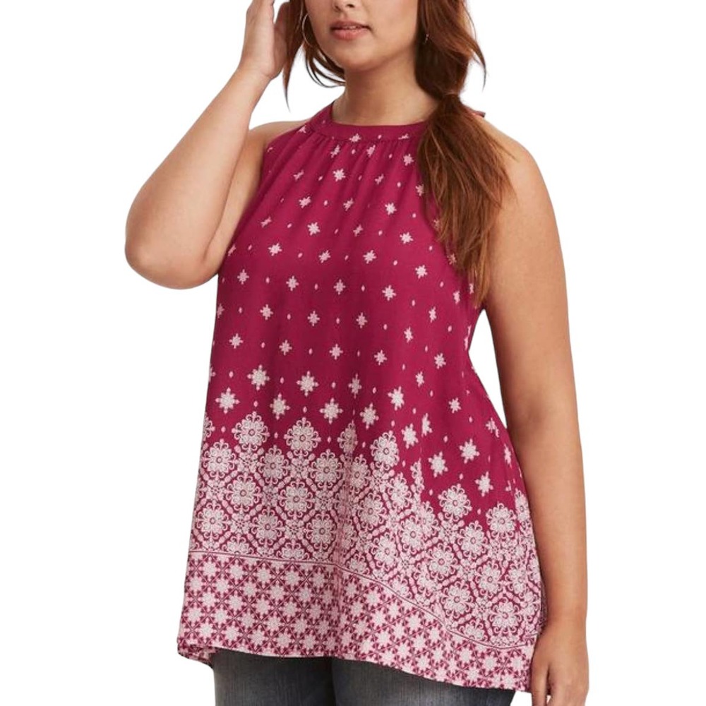 Torrid (1) Hi Lo Mock Neck Tank Top